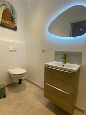 Salle de bains dans l'établissement Petit havre de paix