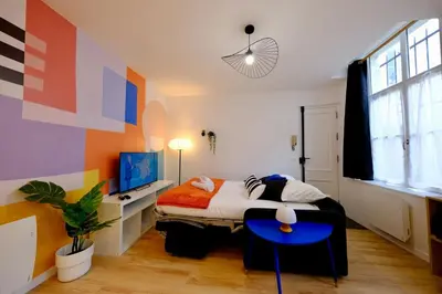Un ou plusieurs lits dans un hébergement de l'établissement Rouen - Magnifique studio