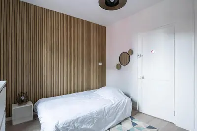 Un ou plusieurs lits dans un hébergement de l'établissement Studio cosy proche Centre ville & Gare