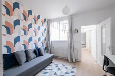 Coin salon dans l'établissement Studio tout équipé proche centre ville & gare