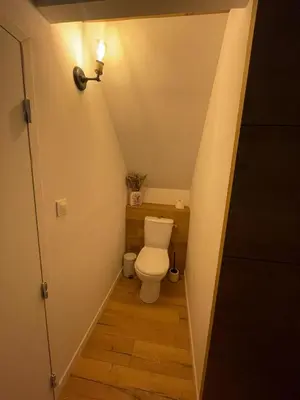 Salle de bains dans l'établissement Au Nid du MONT