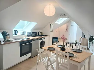 Cuisine ou kitchenette dans l'établissement Le Clos Carnot 7 - Proche Commodités