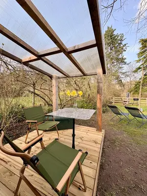 Jardin de l'établissement Le dôme en seine, proche Giverny