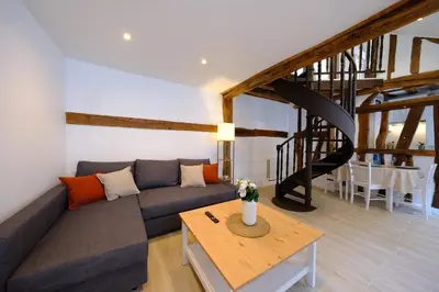 Coin salon dans l'établissement Rouen centre - Duplex cosy pour 5 personnes