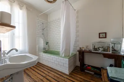 Salle de bains dans l'établissement La Houle - Maison proche plage