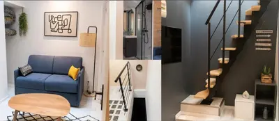 Coin salon dans l'établissement Le Nid Perché