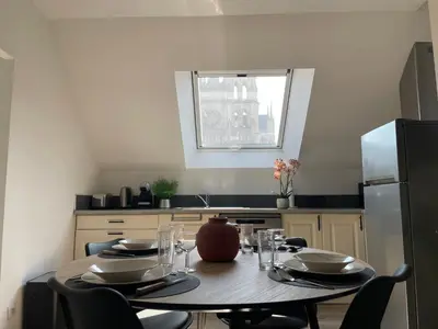 Cuisine ou kitchenette dans l'établissement Vue Cathedrale, Elegance & Lumière à Amiens