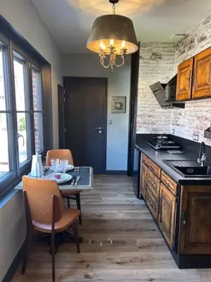 Cuisine ou kitchenette dans l'établissement STUDIO INDUSTRIEL chic