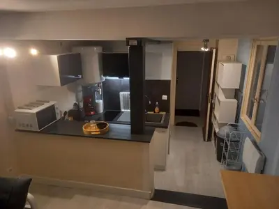 Cuisine ou kitchenette dans l'établissement Le Cocon