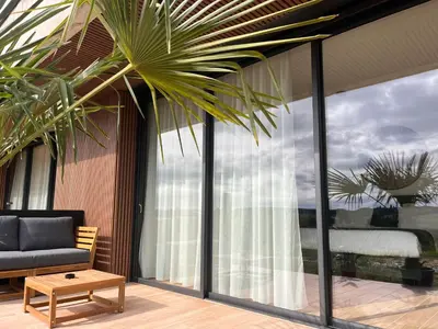 Balcon ou terrasse dans l'établissement Le Domaine de la Vallée