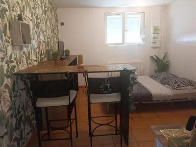 Un ou plusieurs lits dans un hébergement de l'établissement Nouveau studio 1 d'Amiens