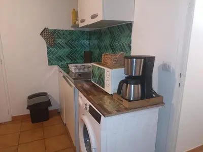 Cuisine ou kitchenette dans l'établissement Nouveau studio 1 d'Amiens