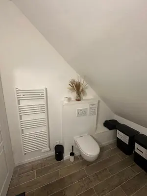 Salle de bains dans l'établissement Appartement 14 minutes aéroport de Beauvais