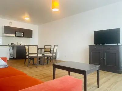 Télévision ou salle de divertissement dans l'établissement Rouen T3 moderne et équipé - 394