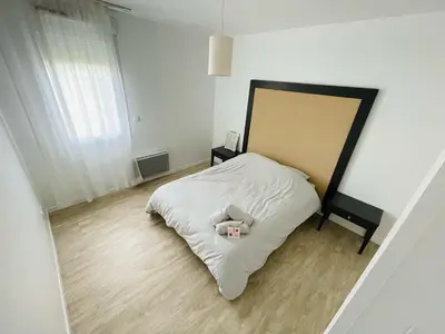 Un ou plusieurs lits dans un hébergement de l'établissement Rouen T3 moderne et équipé - 394