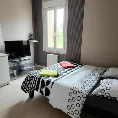 Un ou plusieurs lits dans un hébergement de l'établissement Les beaux jours chez dali
