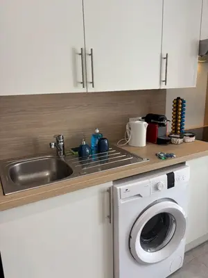 Cuisine ou kitchenette dans l'établissement Charmant T4 avec jardin, proche jardin des plantes
