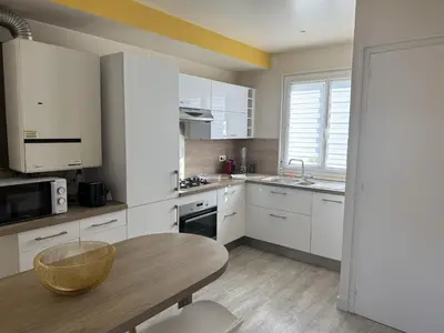 Cuisine ou kitchenette dans l'établissement Duplex - vue sur la Seine au centre ville de Vernon