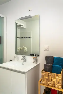 Salle de bains dans l'établissement Studio des mers