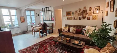 Coin salon dans l'établissement Appartement La Muse Centre Historique Rouen