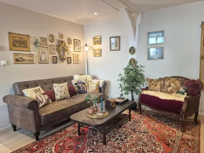 Coin salon dans l'établissement Appartement La Muse Centre Historique Rouen