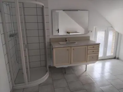 Salle de bains dans l'établissement Gite du Gotto