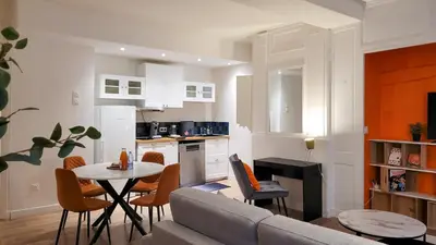Cuisine ou kitchenette dans l'établissement L'Hauss'Rouennais - Appartement 2 pièces - Centre historique Rouen