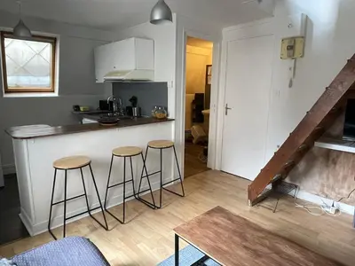 Cuisine ou kitchenette dans l'établissement CosyAppart - LE ROBEC