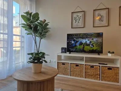 Télévision ou salle de divertissement dans l'établissement Appartement L'Accès Rouen 10' Centre Historique