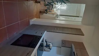 Cuisine ou kitchenette dans l'établissement L eclipse