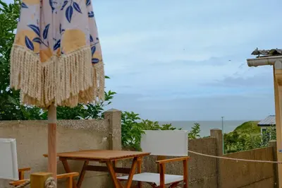 Vue générale sur la mer ou vue sur la mer prise depuis la maison de vacances