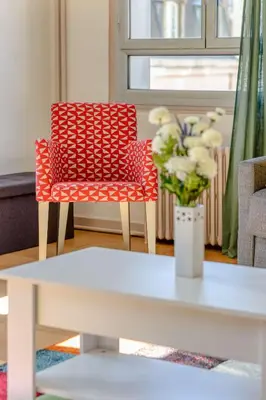 Coin salon dans l'établissement Le Cléa joli F2 au coeur de la ville de Rouen