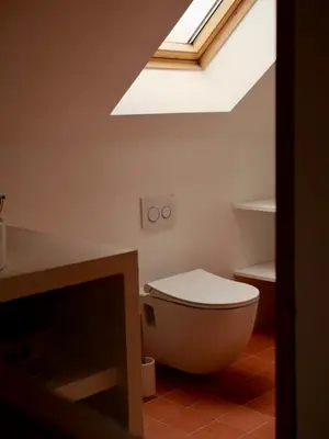 Salle de bains dans l'établissement Ferme des Millonets - petit gîte