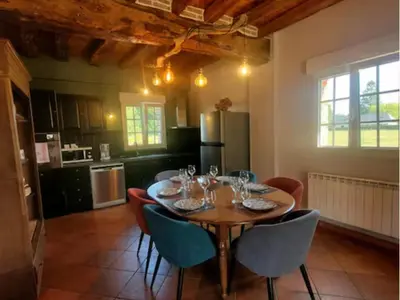 Cuisine ou kitchenette dans l'établissement Le Petit Épinay Gîte Cosy entre Rouen et Dieppe