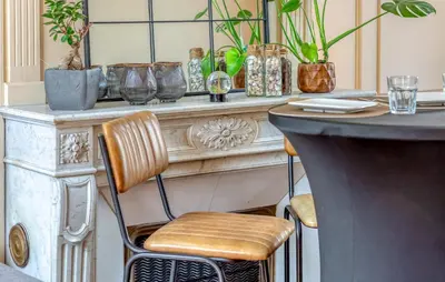 Coin salon dans l'établissement Cozy Apartment In Les Andelys With Wifi