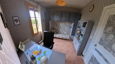 Cuisine ou kitchenette dans l'établissement Gîte des Roses