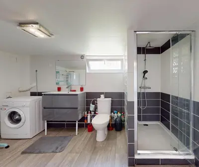 Salle de bains dans l'établissement Chez Joceline - Bruno