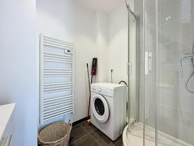 Salle de bains dans l'établissement Beautiful apartment in Chantilly center