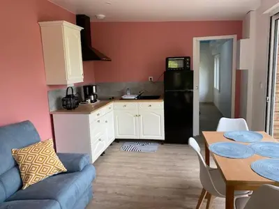 Cuisine ou kitchenette dans l'établissement GITE DU Bosc Allard