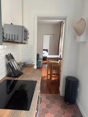 Coin salon dans l'établissement Appartement haussmannien dans le centre de Rouen