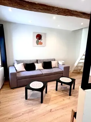 Coin salon dans l'établissement charmant duplex cosy et lumineux