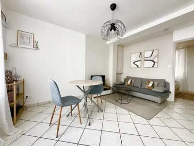 Coin salon dans l'établissement Le Contemporain - 2p - wifi