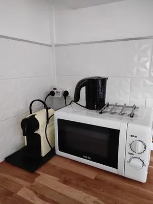 Cuisine ou kitchenette dans l'établissement Cabane Jungle Appt 2p cosy calme Rouen fac