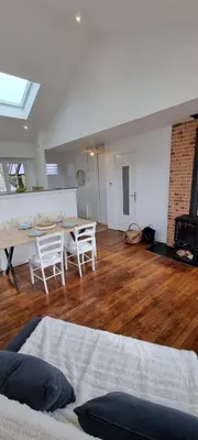Cuisine ou kitchenette dans l'établissement Georgette-sur-Mer