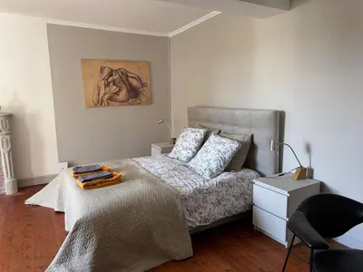 Un ou plusieurs lits dans un hébergement de l'établissement Appartement 1er étage dans maison de maître