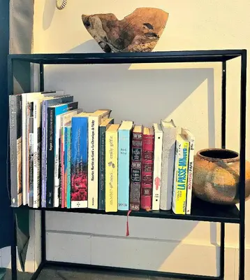 Bibliothèque dans la maison de vacances