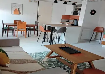 Cuisine ou kitchenette dans l'établissement Le 