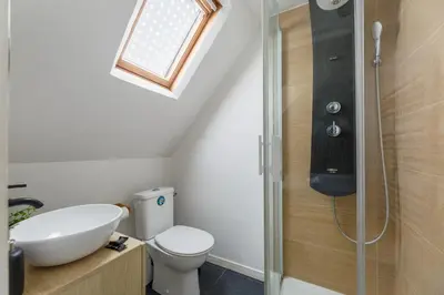 Salle de bains dans l'établissement Cabane Cosy près de la fac - calme et confort