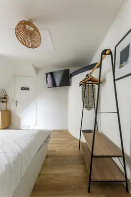 Un ou plusieurs lits dans un hébergement de l'établissement Cabane Cosy près de la fac - calme et confort