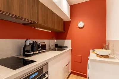 Cuisine ou kitchenette dans l'établissement Rouen cœur historique